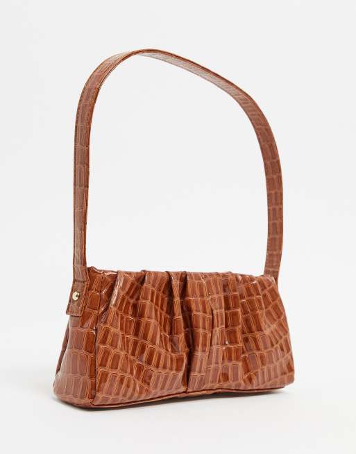 Tan cheap croc bag