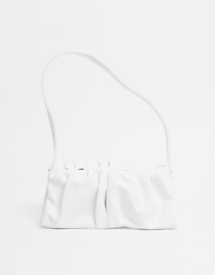 white shoulder purse