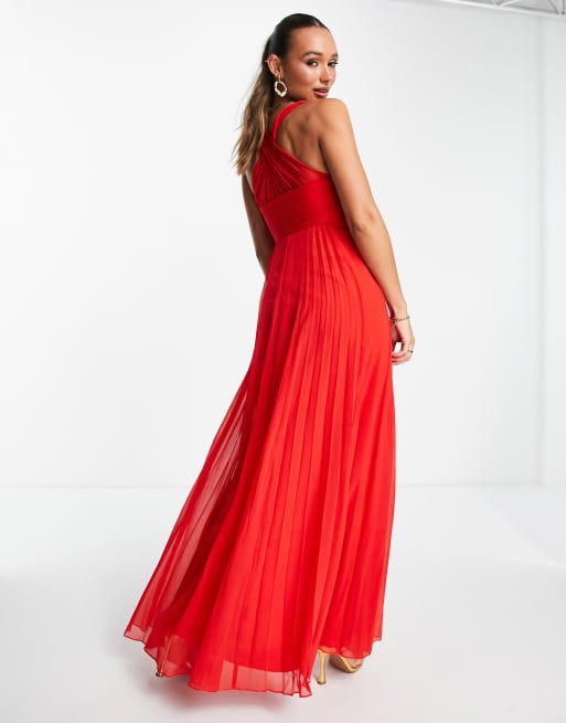 Petite Plunge Drape Maxi Dress