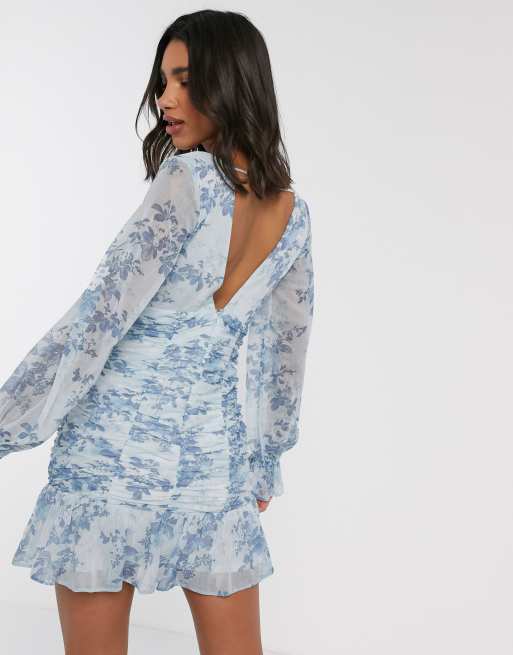 Asos blue hotsell floral dress