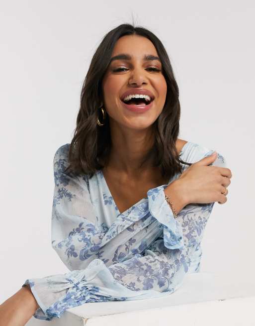 Asos blue hotsell floral dress