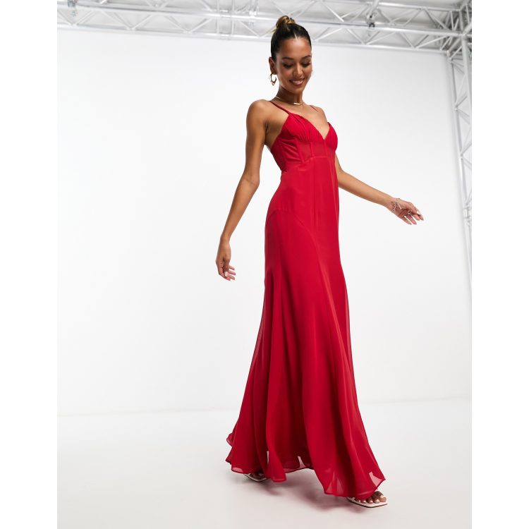 Asos red hot sale formal dress