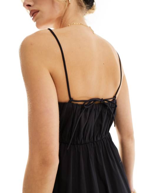 Adjustable Strap Dress - Black