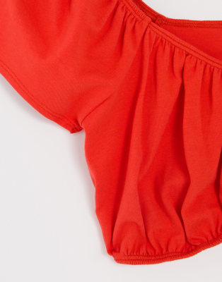 asos red crop top