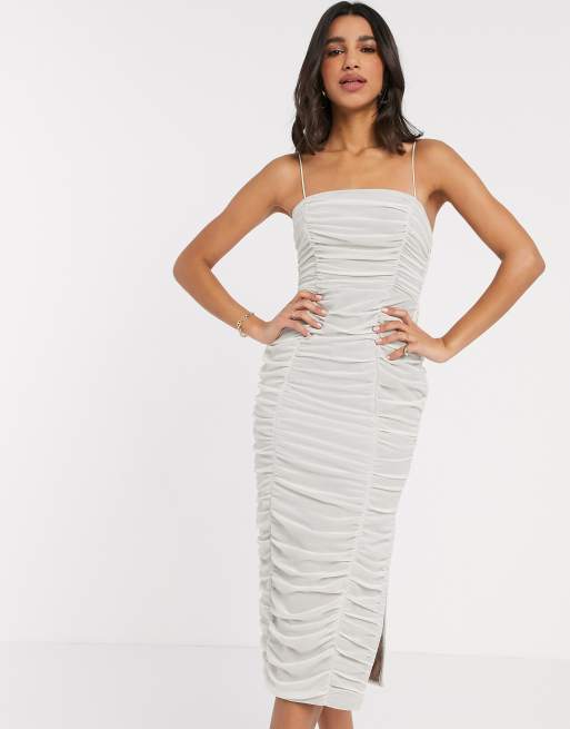 Asos ruched 2025 midi dress