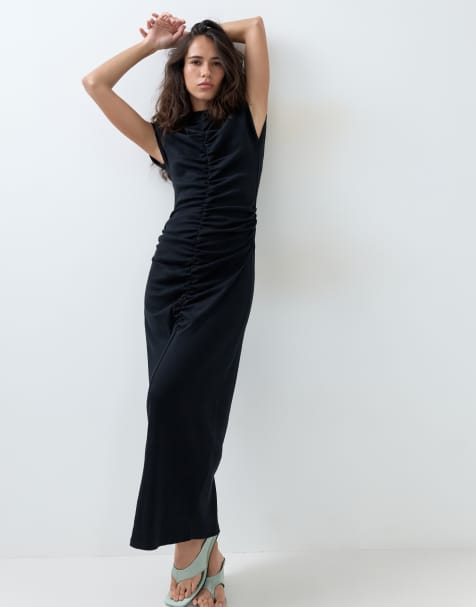 ASOS DESIGN ruched front midi dress - view 1