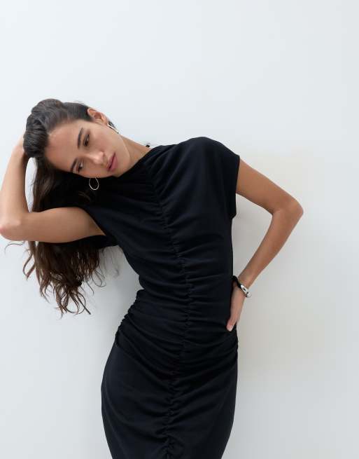 ASOS DESIGN ruched front midi dress, 3 of 5