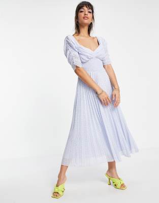 asos sky blue dress