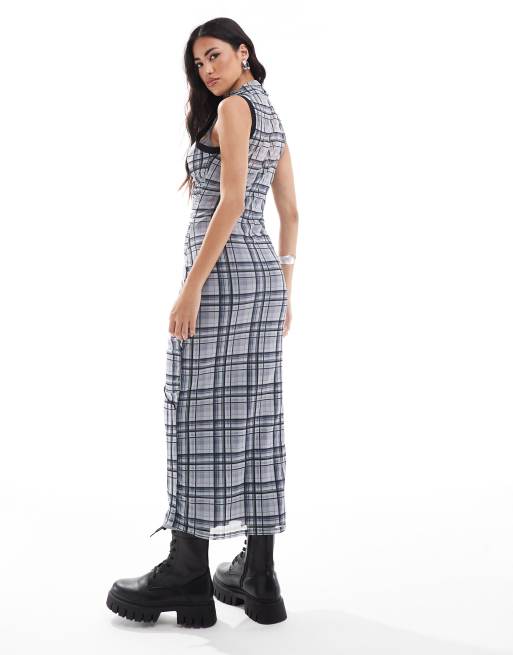 Asos plaid dress best sale