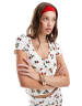 ASOS DESIGN frill hem mini skirt in strawberry print - part of a set
