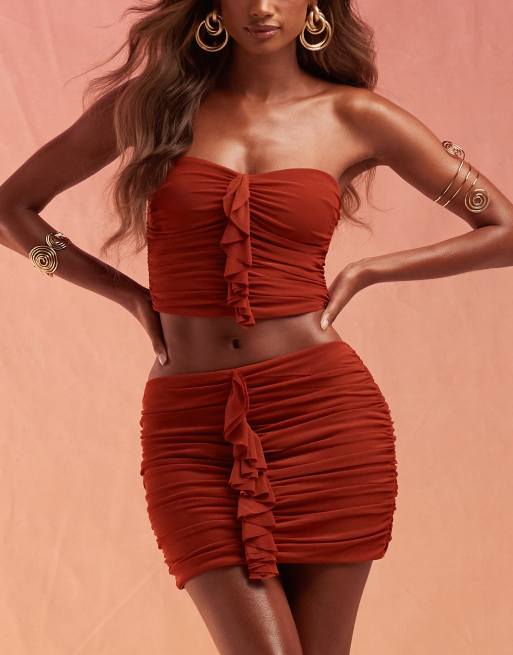 ★HILLDA★ Rust Mesh Mini Skirt Beige 8-7-24-PartII276593.jpg?v=