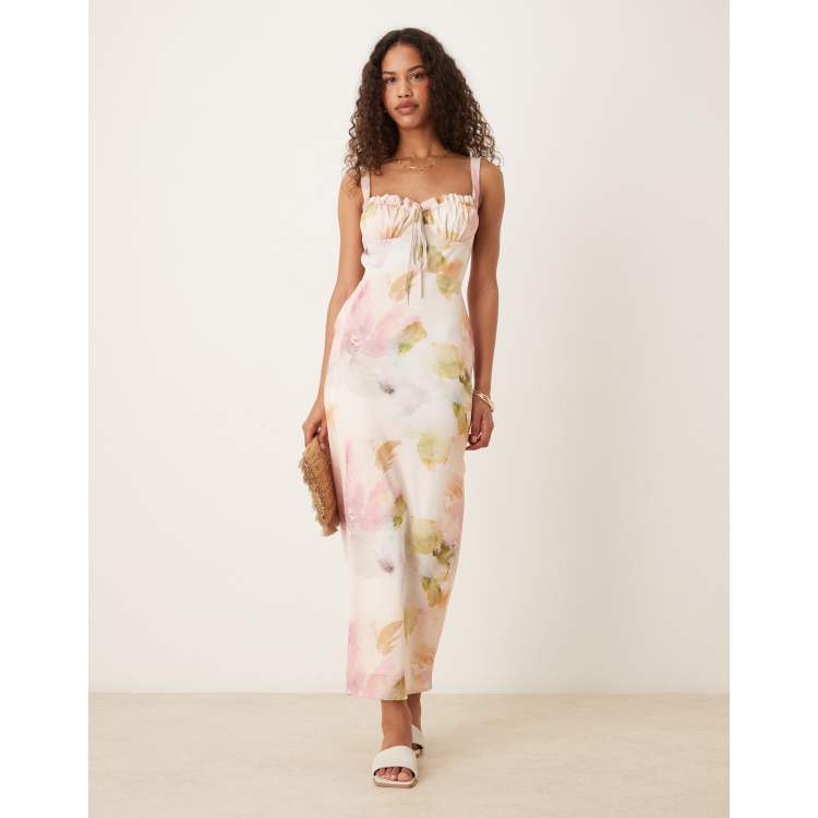 how to wear off the shoulder dress Timeless Beauty Ruffle Off The Shoulder Maxi Dress in Orange