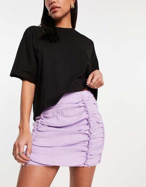 Ruched on sale lilac skirt