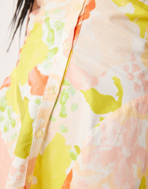ASOS DESIGN ruched panel bandeau mini dress in aussie print