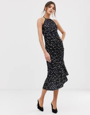 polka dot halter dress