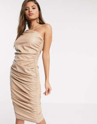 pu midi dress