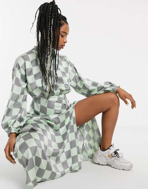 Asos hot sale checkered dress