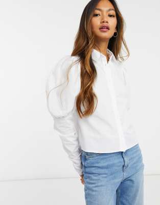 ASOS DESIGN ruched shirt with extra deep cuffs | ASOS