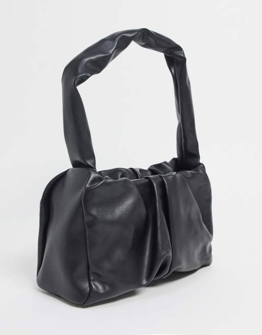 ASOS DESIGN ruched shoulder bag in black ASOS