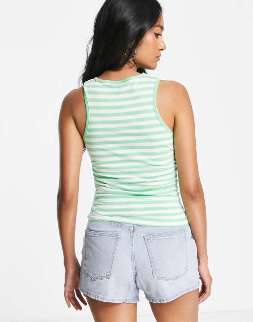 Ruched Side Stripe shops Tank Top NEW