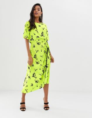neon floral dress