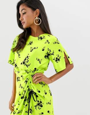 asos neon dress