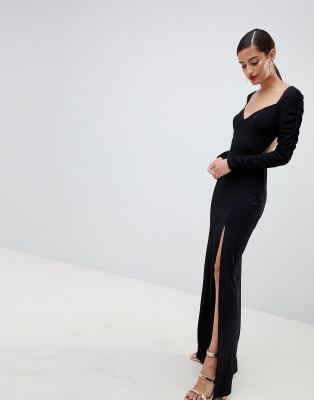 black maxi dress asos