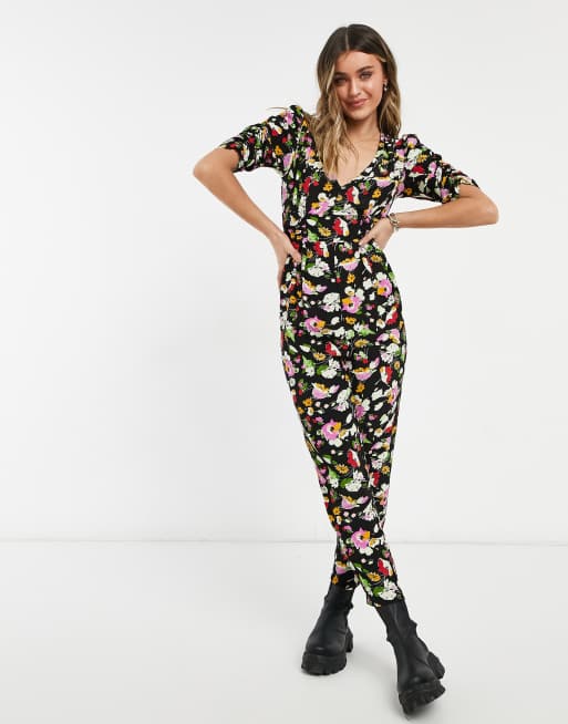 55 以上節約 エイソス レディース ワンピース トップス Asos Design Tall Ruched Sleeve Peg Leg Jumpsuit In Floral Print Floral Print 売り尽くしセール Centrodeladultomayor Com Uy