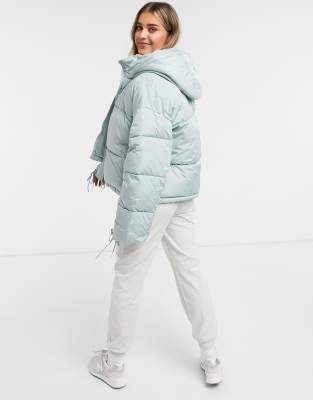 light blue padded jacket