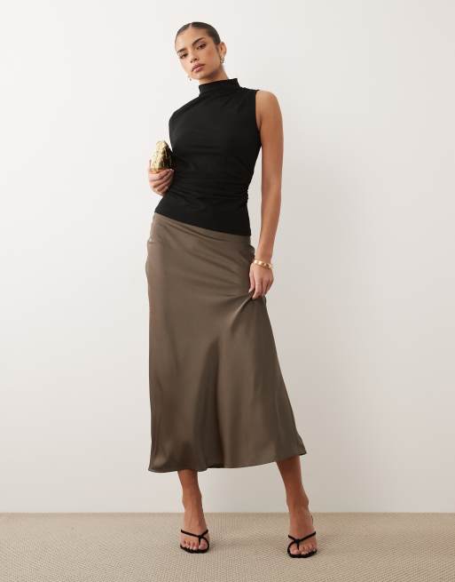 ASOS DESIGN ruched top with asymmetric sleeves in black - BLACK, 2 of 4