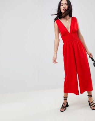 asos red jumpsuit