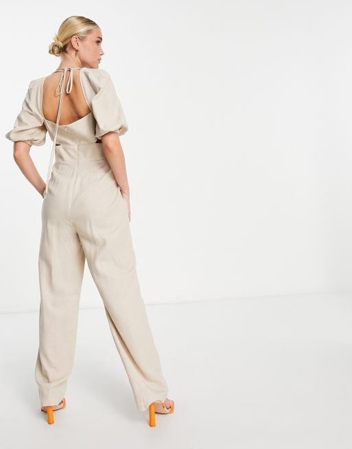 Asos linen hot sale jumpsuit