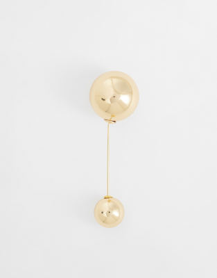 Asos Design Ruching Pin In Gray