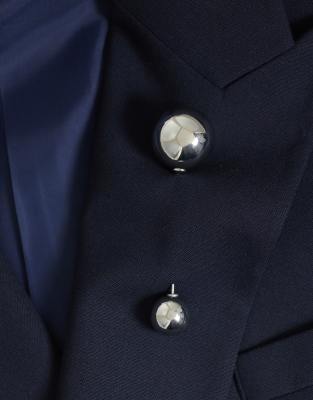 Asos Design Ruching Pin In Metallic