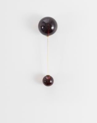 Asos Design Ruching Pin In Brown