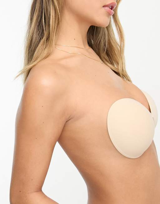 ASOS DESIGN – Rückenfreier Haftschalen-BH ohne Träger in Beige, 4 von 4