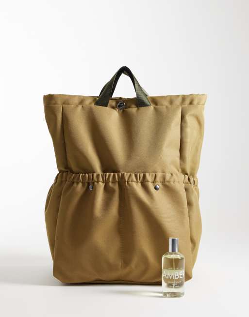 ASOS DESIGN – Rucksack aus Canvas in Neutral, 2 von 5