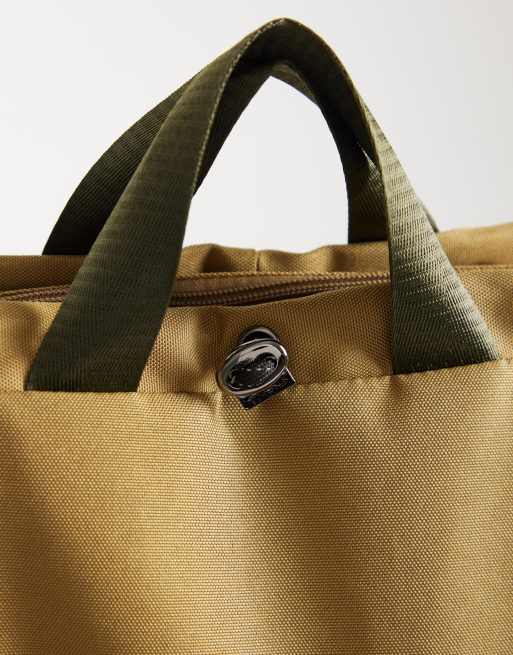 ASOS DESIGN – Rucksack aus Canvas in Neutral, 4 von 5