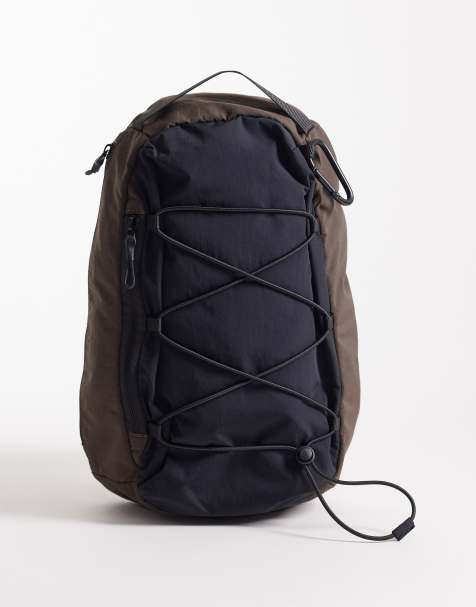 ASOS DESIGN – Rucksack in Schwarz mit Tunnelzug - view 1