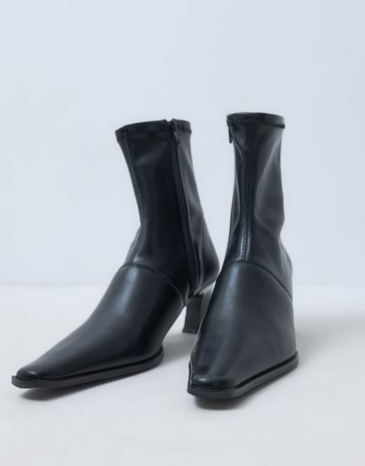ASOS DESIGN Rudy laarsjes met hak en puntige neus in zwart, 5 van 5