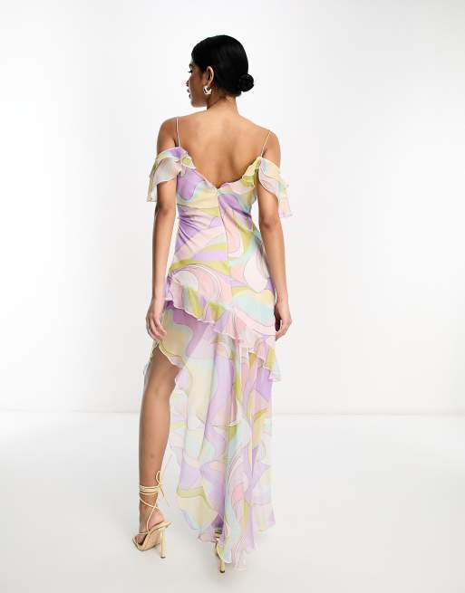 Asymmetrical sales maxi dress