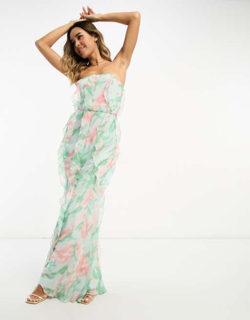 Watercolor maxi outlet dress