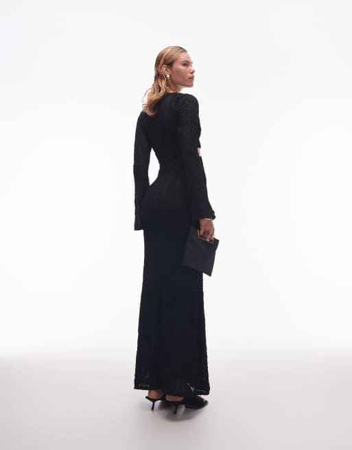 aretha franklin gold dress Farryn Maxi Dress - Black/Gold Velvet main image 1