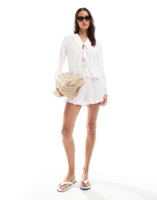 Asos Design Ruffle Hem Short
