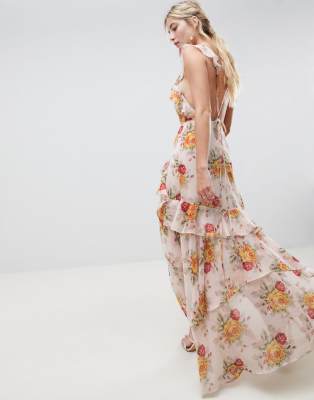 asos maxi floral dress