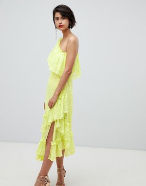 dress asos sequin lace dresses midaxi ruffle