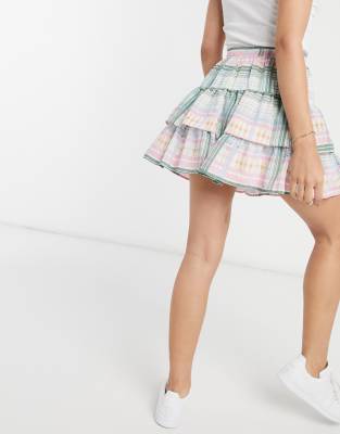 asos ruffle mini skirt