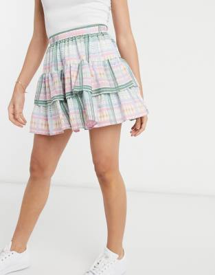 asos ruffle mini skirt