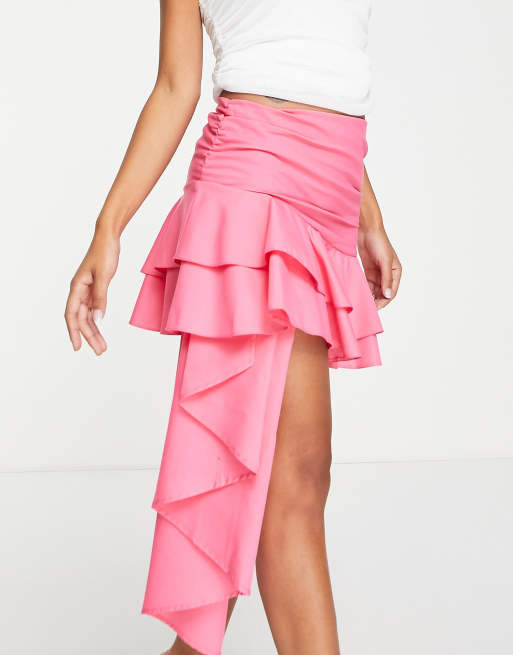 Story of Us Pink Lace Ruffle Skirt