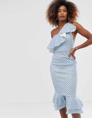 asos polka dot midi dress